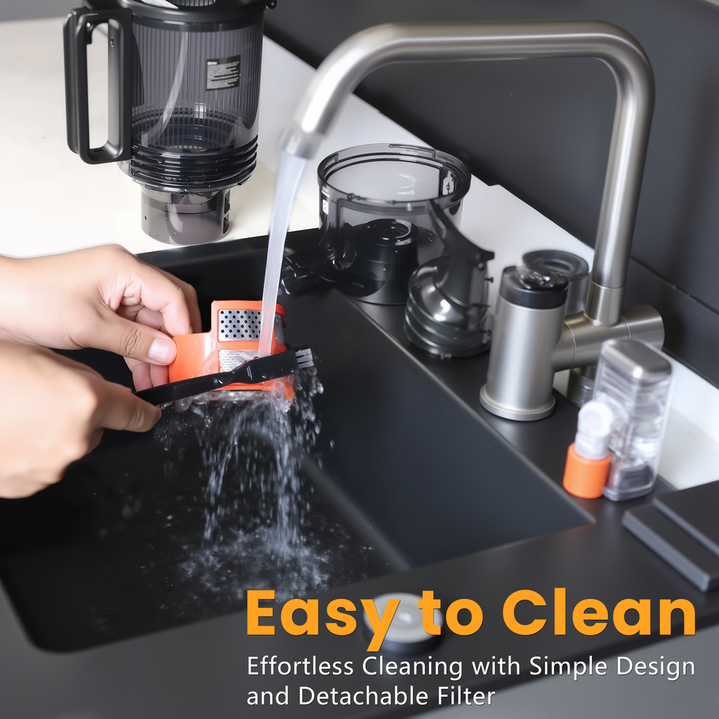 Cold Press Juicer, 5.6" Wide Feed Chute Juicer Machines for Vegetable and Fruit, Slow Masticating Juicer with DC Moter